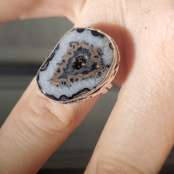 New Solar Agate 925 Silver Ring. - Picture 13 of 15